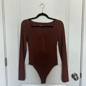 Aerie Hook & Eye Long Sleeve Bodysuit